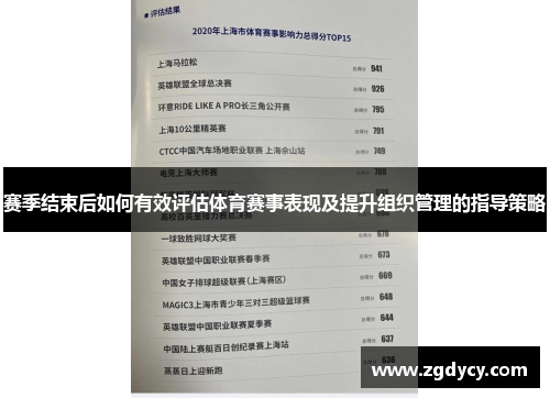 赛季结束后如何有效评估体育赛事表现及提升组织管理的指导策略
